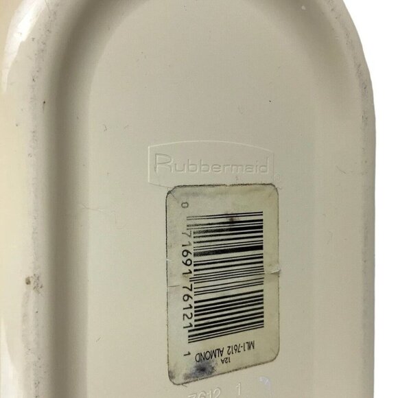 Rubbermaid Wastebasket Almond Oval Swirl Contour Plastic Trash Can Vtg 80s - Picture 7 of 7